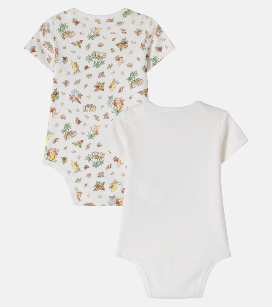 Baby Polo Bear set of 2 printed cotton onesie