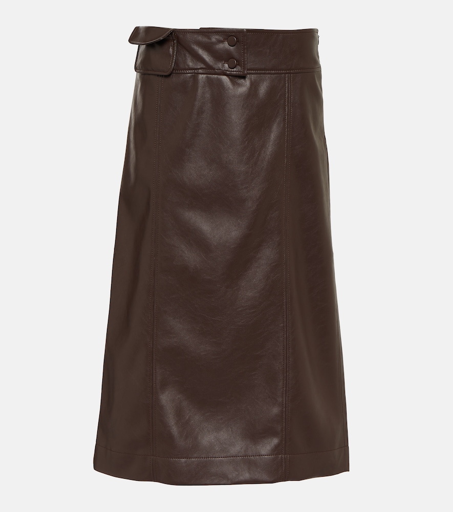 Eyeria faux leather midi skirt