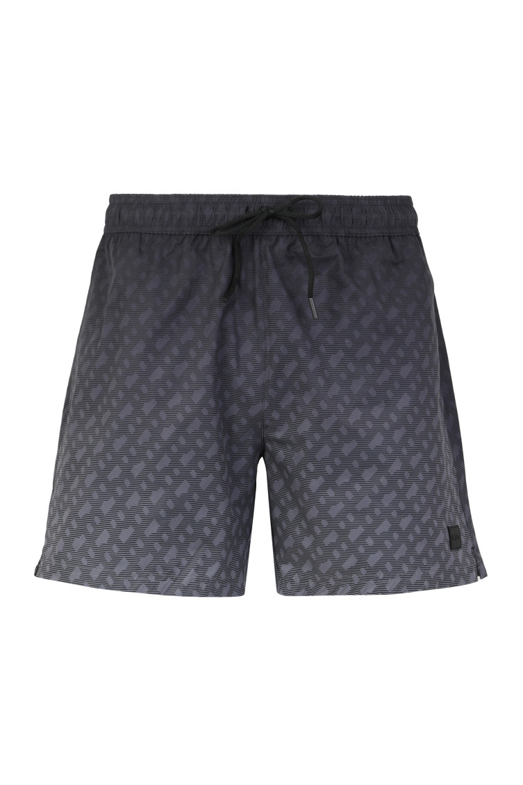 Grey Nylon beach shorts