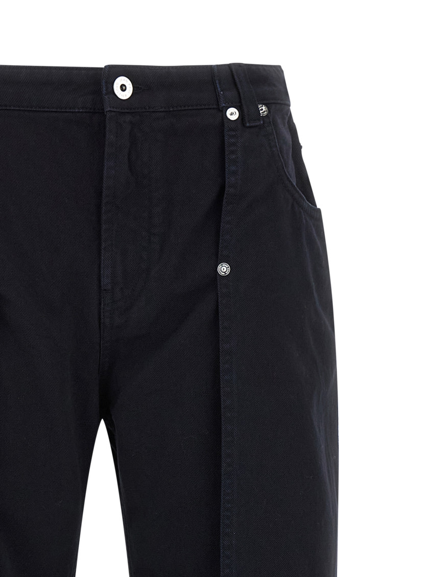 The Snap-Button Denim Jeans Blue
