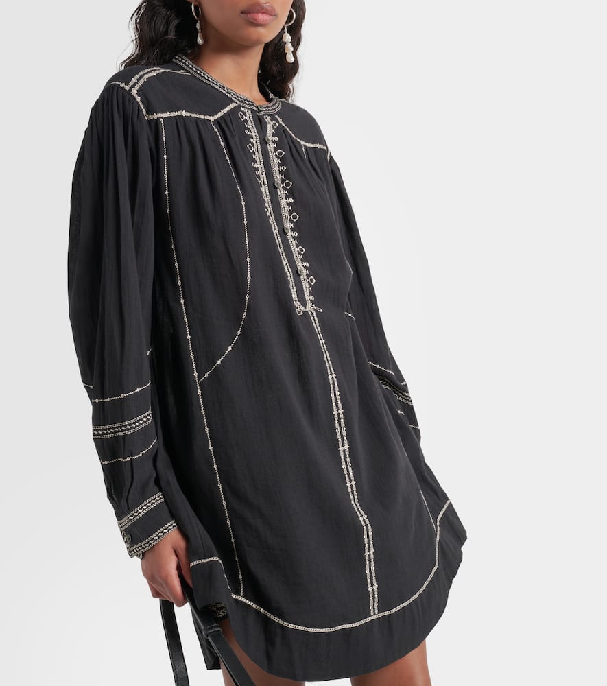 Marant Etoile Pradel embroidered cotton minidress