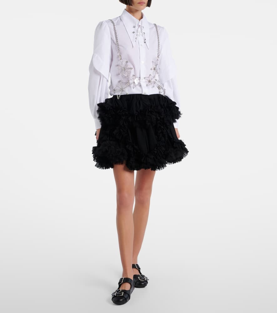 Embellished cotton shirt