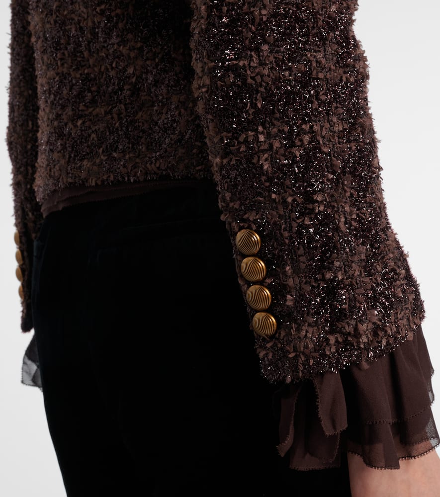 Audrina metallic tweed jacket