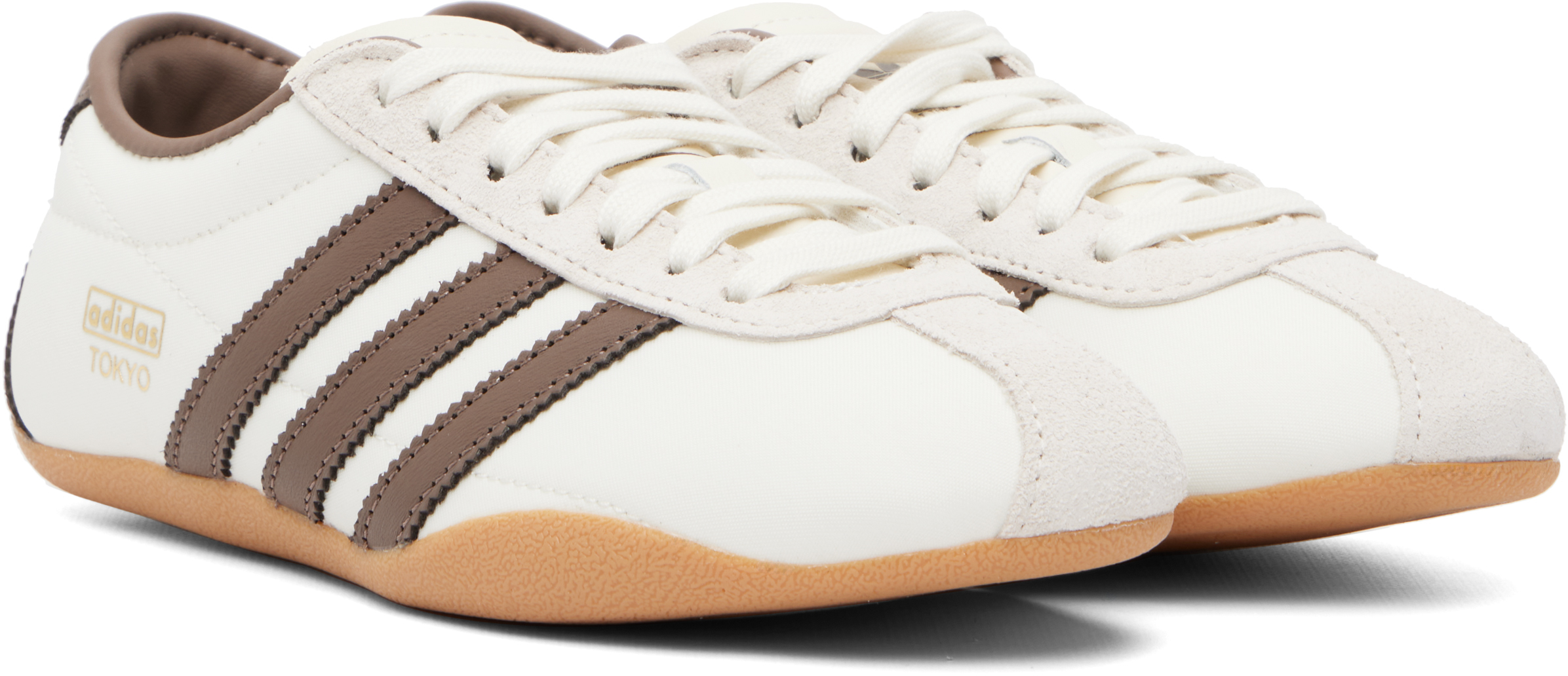 White & Brown Tokyo Sneakers