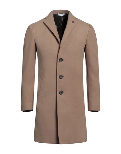 Man Coat Camel Size 42 Polyester, Viscose, Elastane