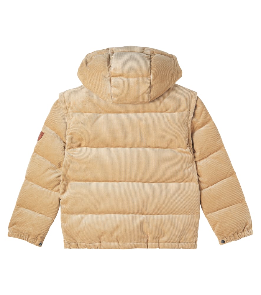 Quilted cotton corduroy down jacket