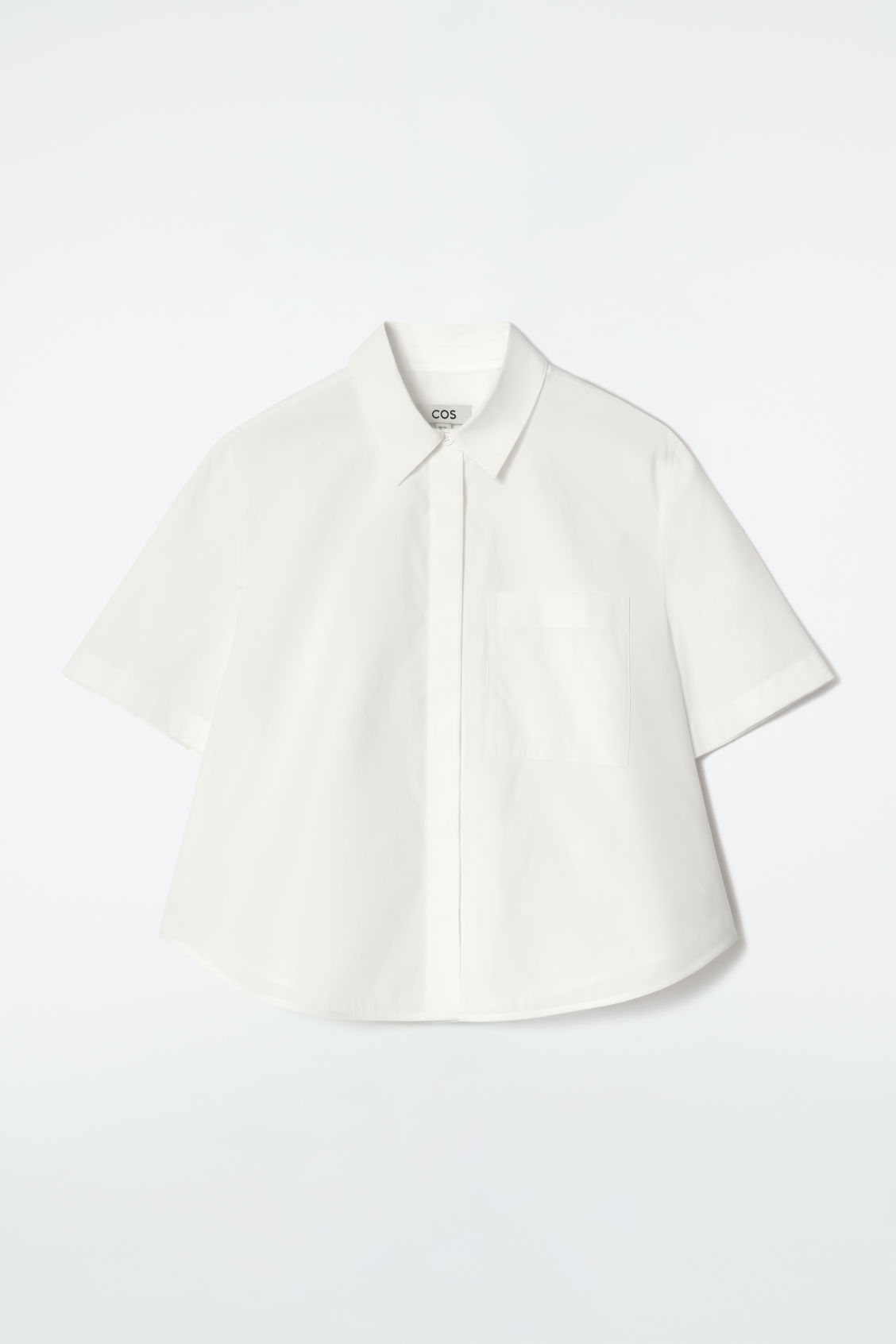 CROPPED SHORT-SLEEVED COTTON SHIRT