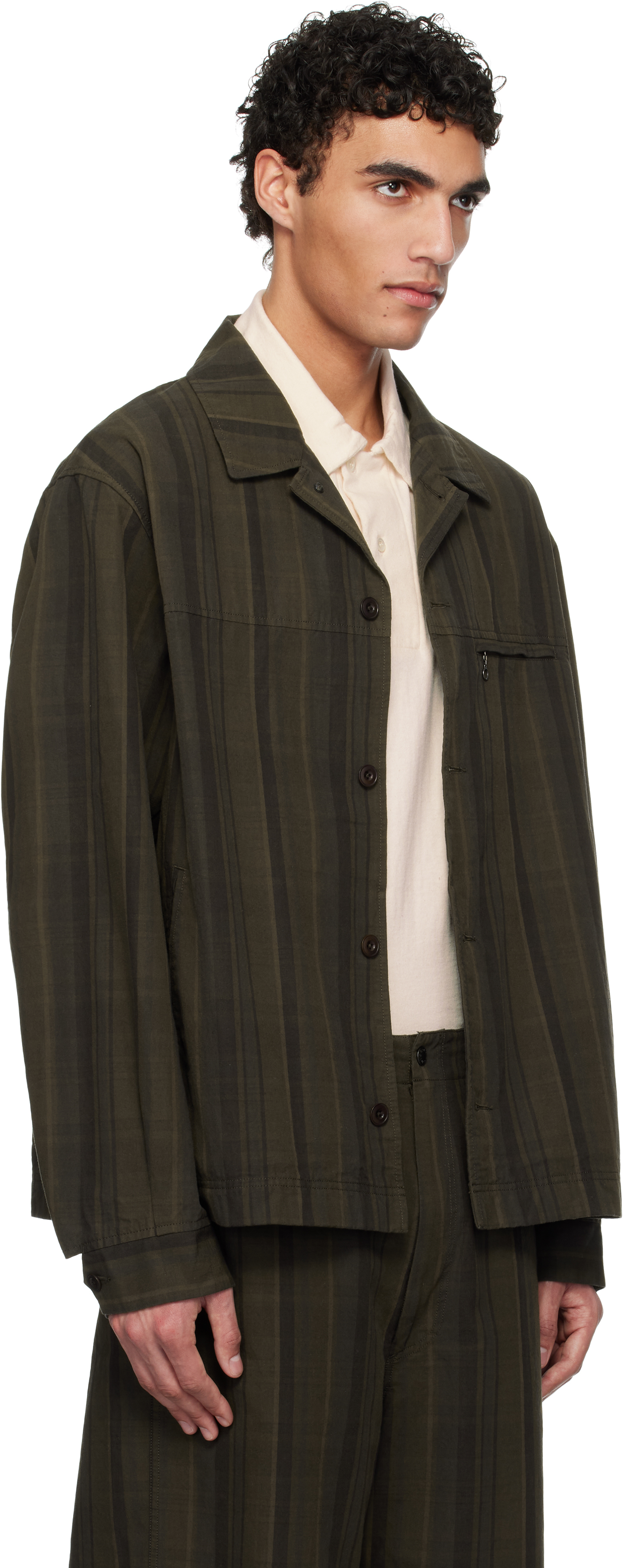 Nanamica Brown Plaid Dock Jacket