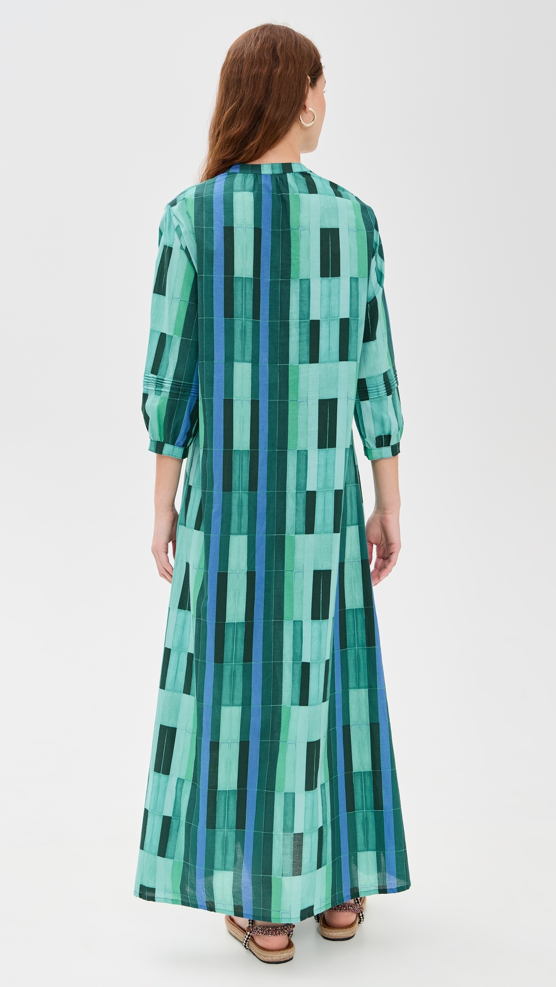 Natalie Martin Collection Sammie Maxi Dress Sea Glass Cotton Green