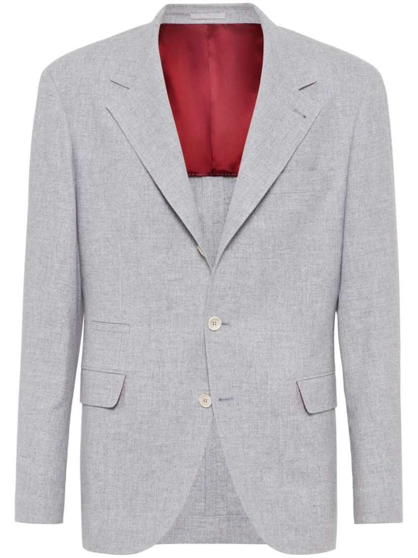 Single-breasted blazer - White