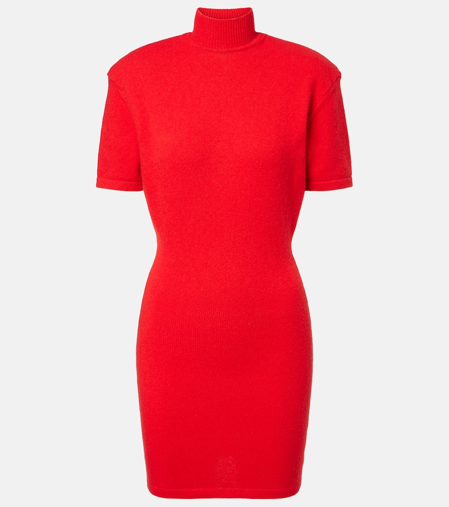 Knitted wool and cashmere minidress
