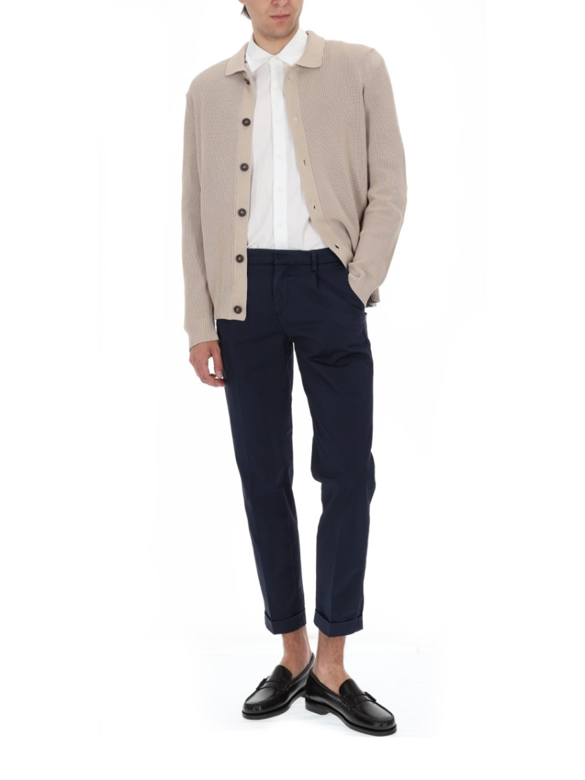 Fay - ribbed texture collared jacket for men