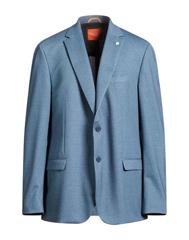 Man Blazer Slate blue Size 48 Polyester, Viscose, Elastane