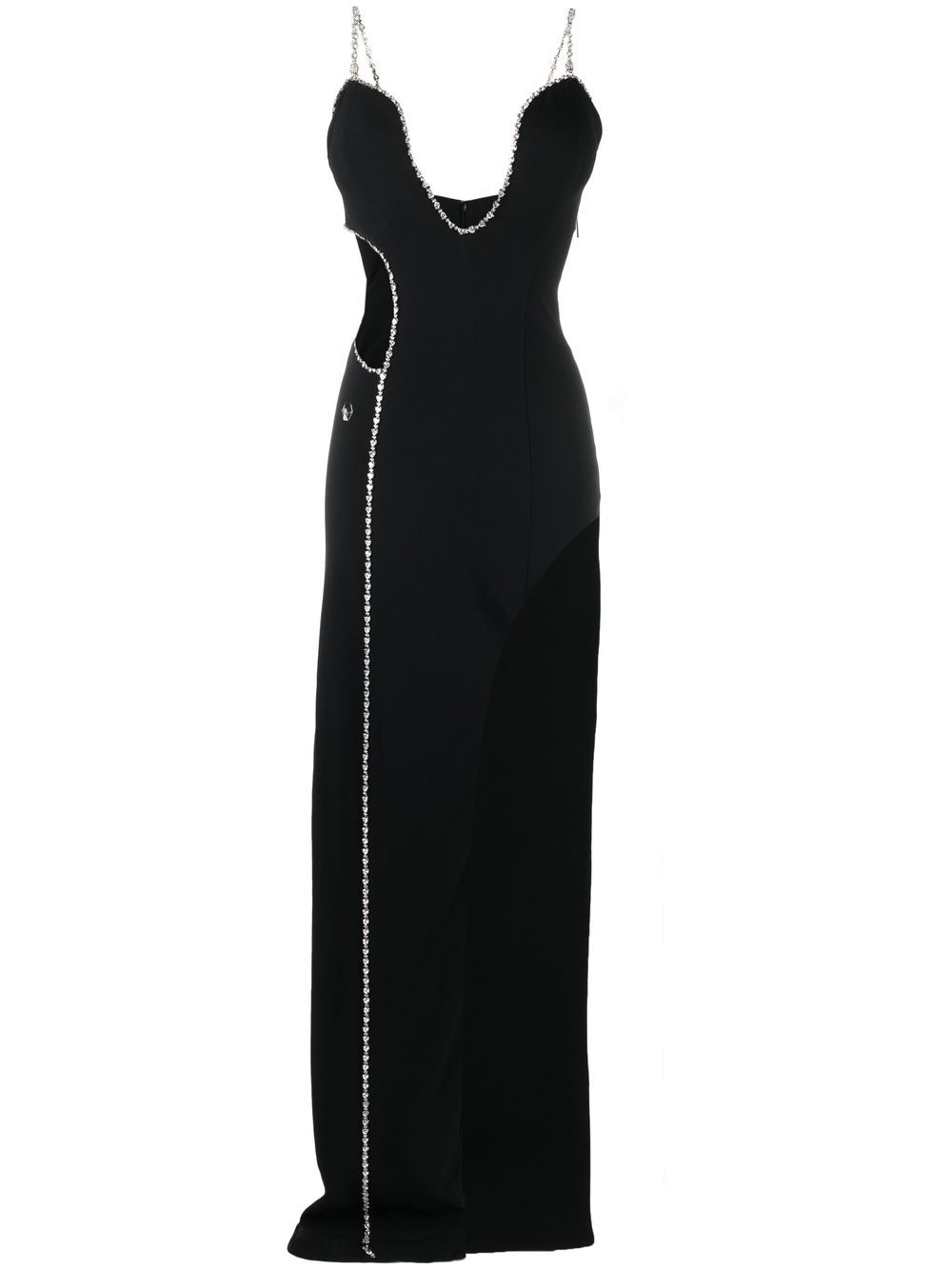 Embellished sleeveless maxi dress - Black