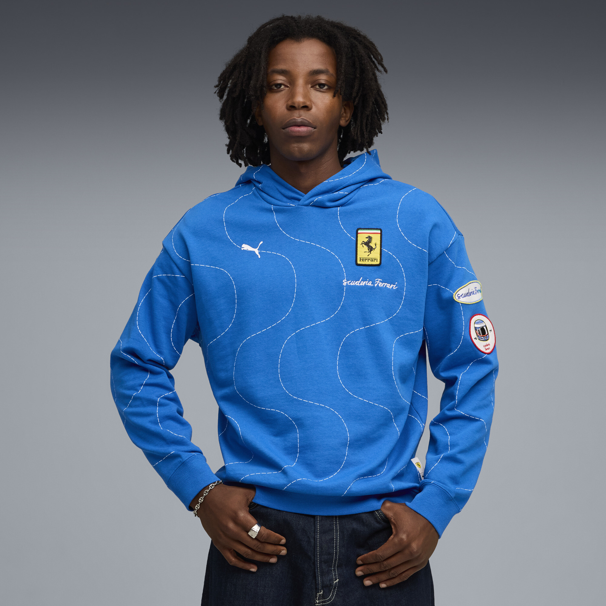 PUMA Scuderia Ferrari Monza Men's Hoodie in Blue