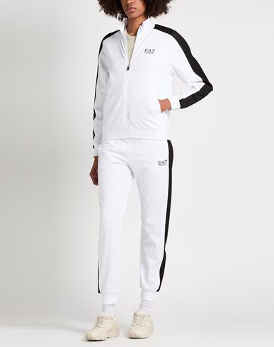 Woman Tracksuit White Size L Polyester, Elastane