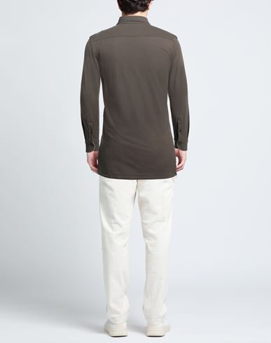 Man Shirt Khaki Size S Cotton