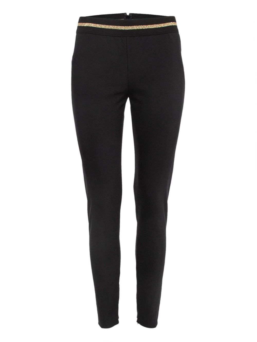 Glitter-detail trousers - Black