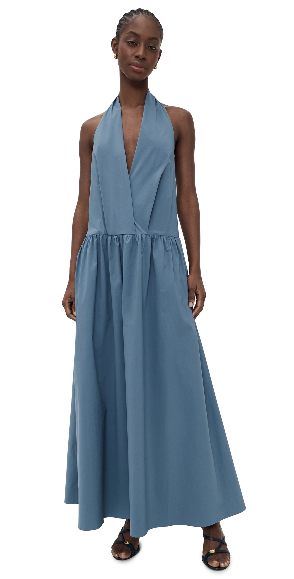 Dante Maxi Dress Steel Blue