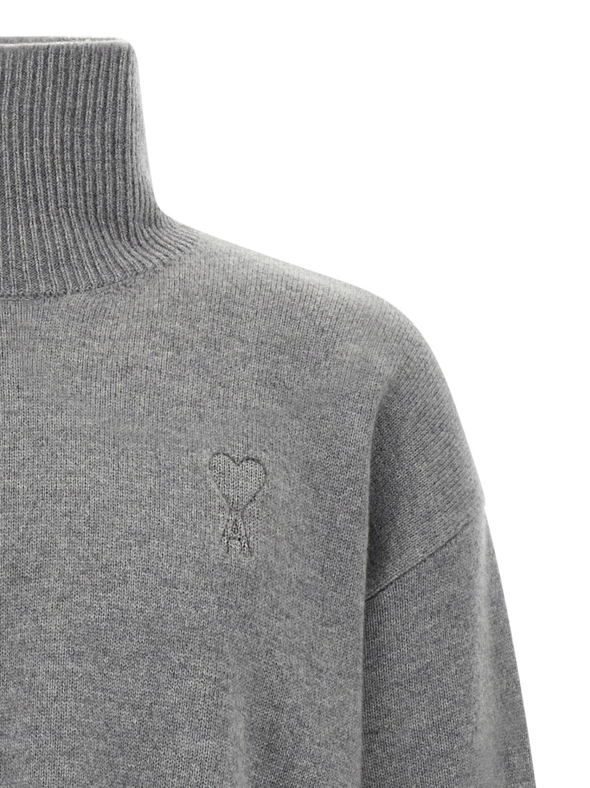 Puff Logo Sweater Sweaters And Cardigans Gray