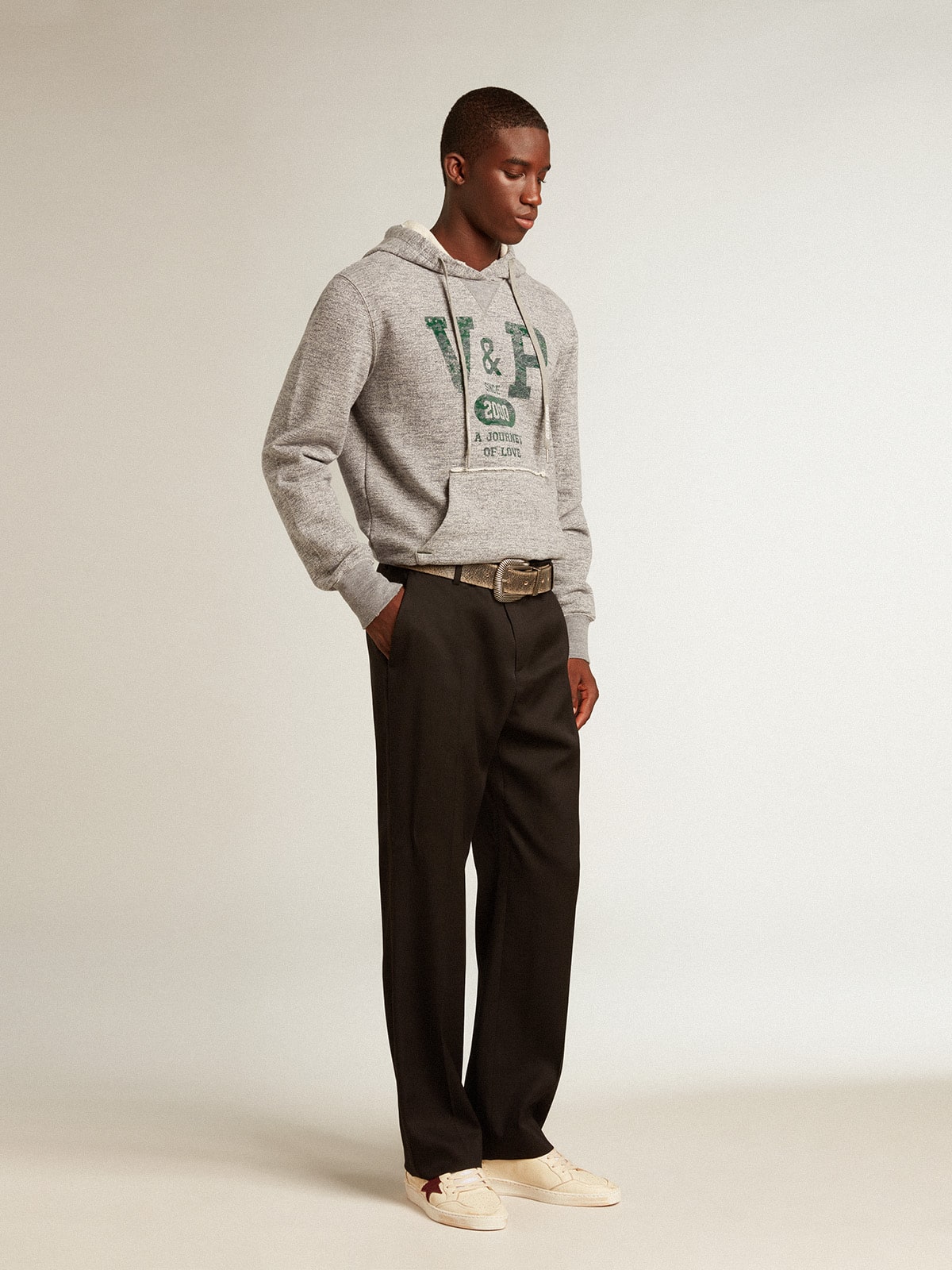 Golden Goose - Men's Ball Star In Beige Nappa With Burgundy Mesh Star And Heel Tab, Man