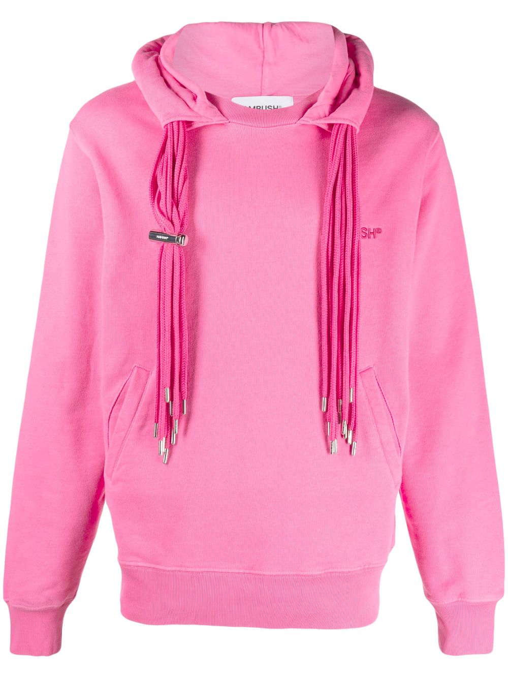 Multi-cord drawstring hoodie - Pink