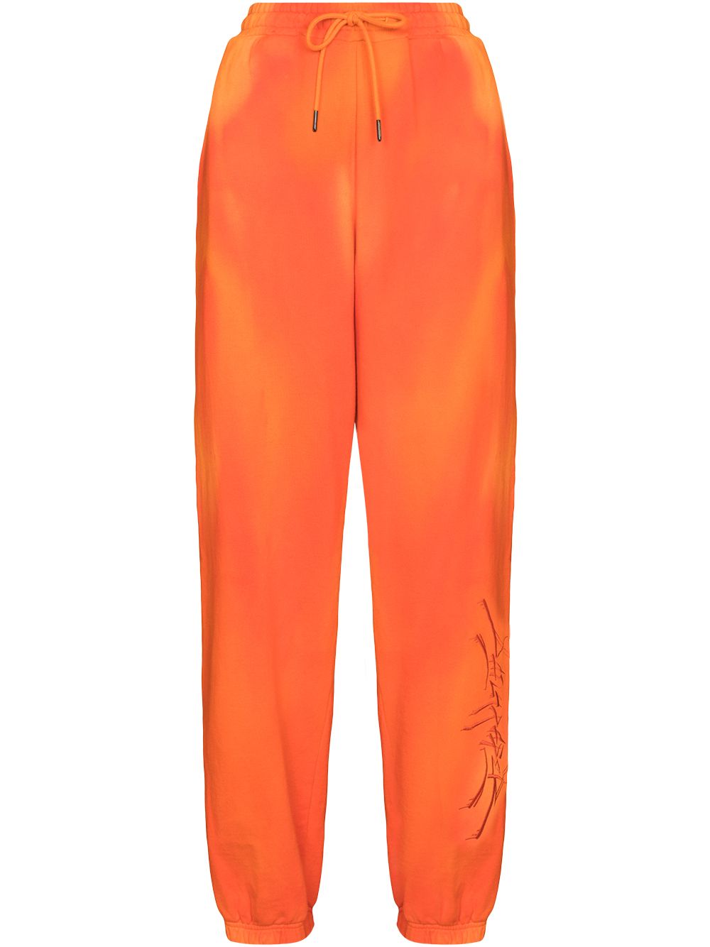 Lex tie-dye cotton track pants - Orange