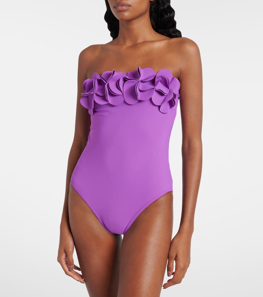 Tess floral-appliqué swimsuit