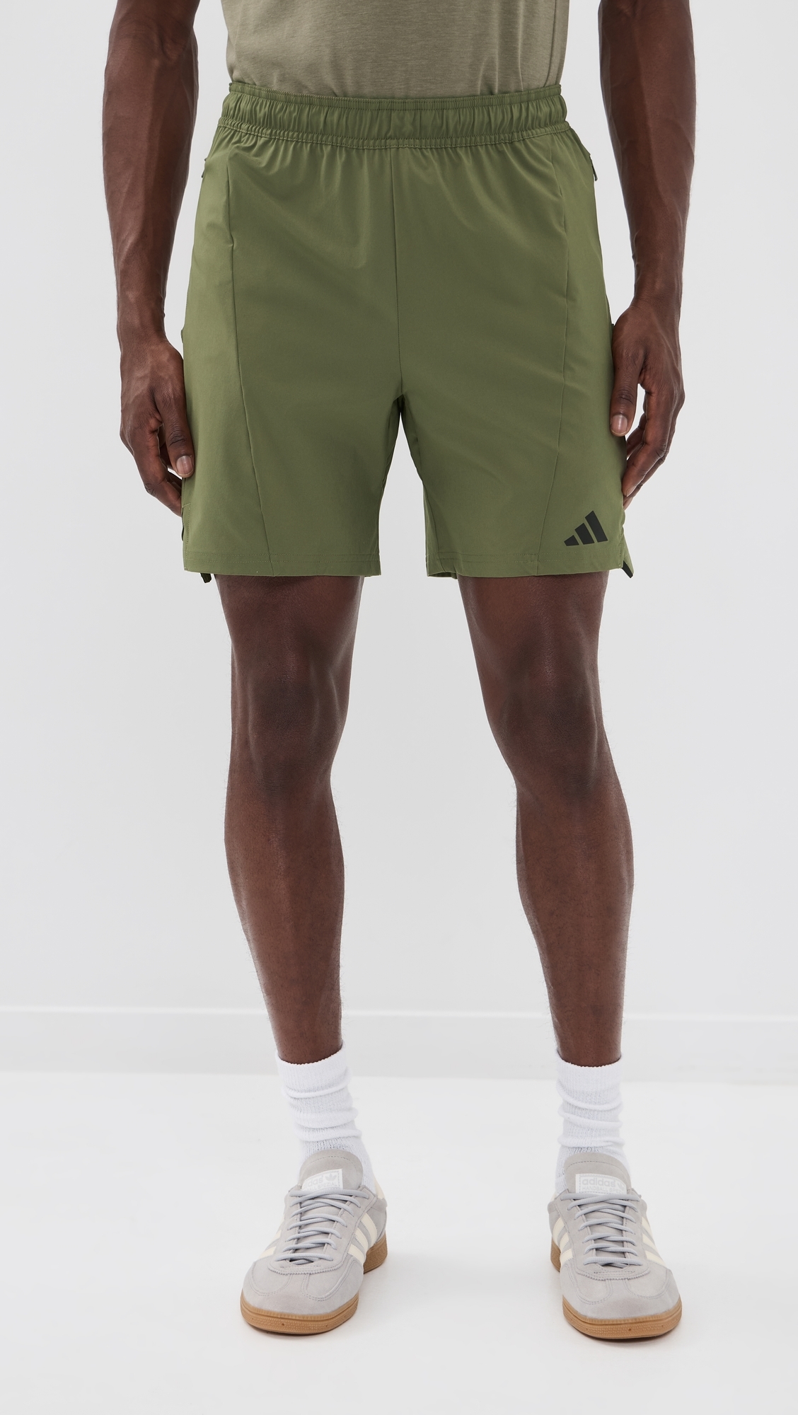 Designed For Training Workout Shorts 7 Olive Strata