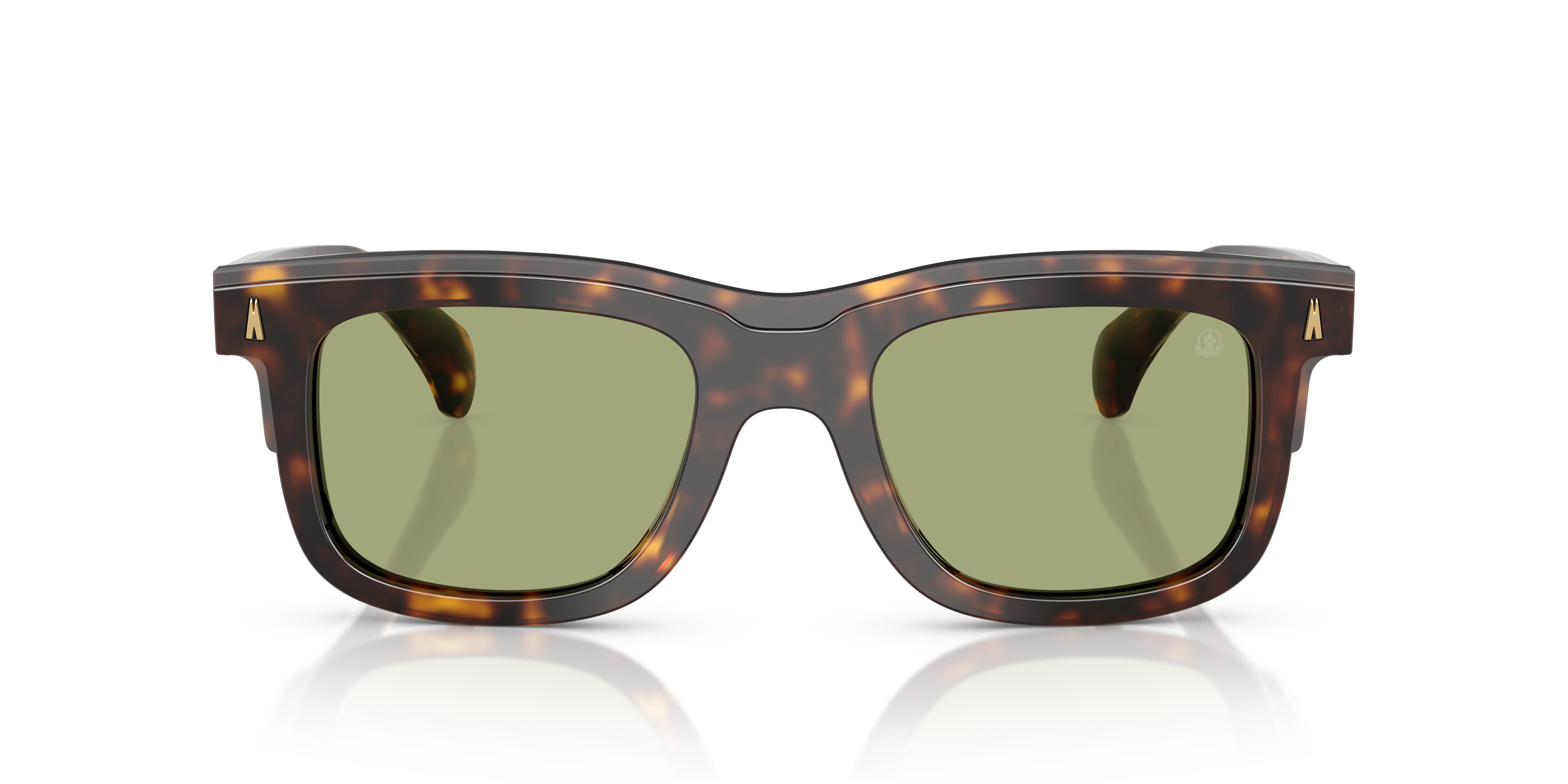 Moncler Unisex Moncler ME6004 CLARO 300282 Gafas de sol Acetato Tortuga Verde Cuadrada Norma