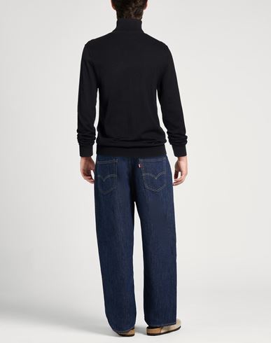 Man Turtleneck Black Size L Cotton, Recycled polyester