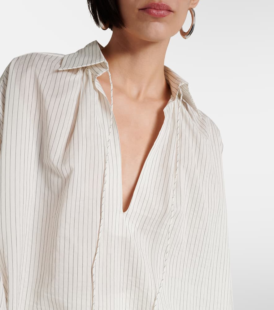 Saletta pinstripe cotton and silk shirt