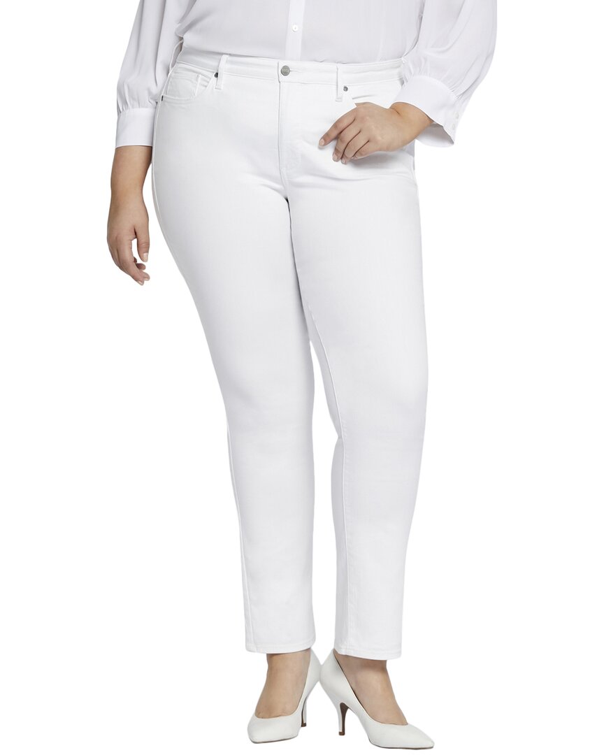 NYDJ Plus Sheri Optic White Slim Jean