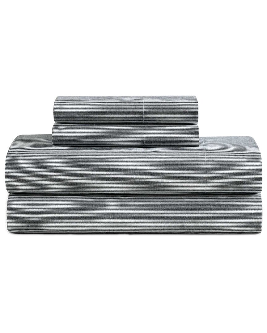 200 Thread Count Highland Ticking Stripe Cotton Percale Sheet  Set