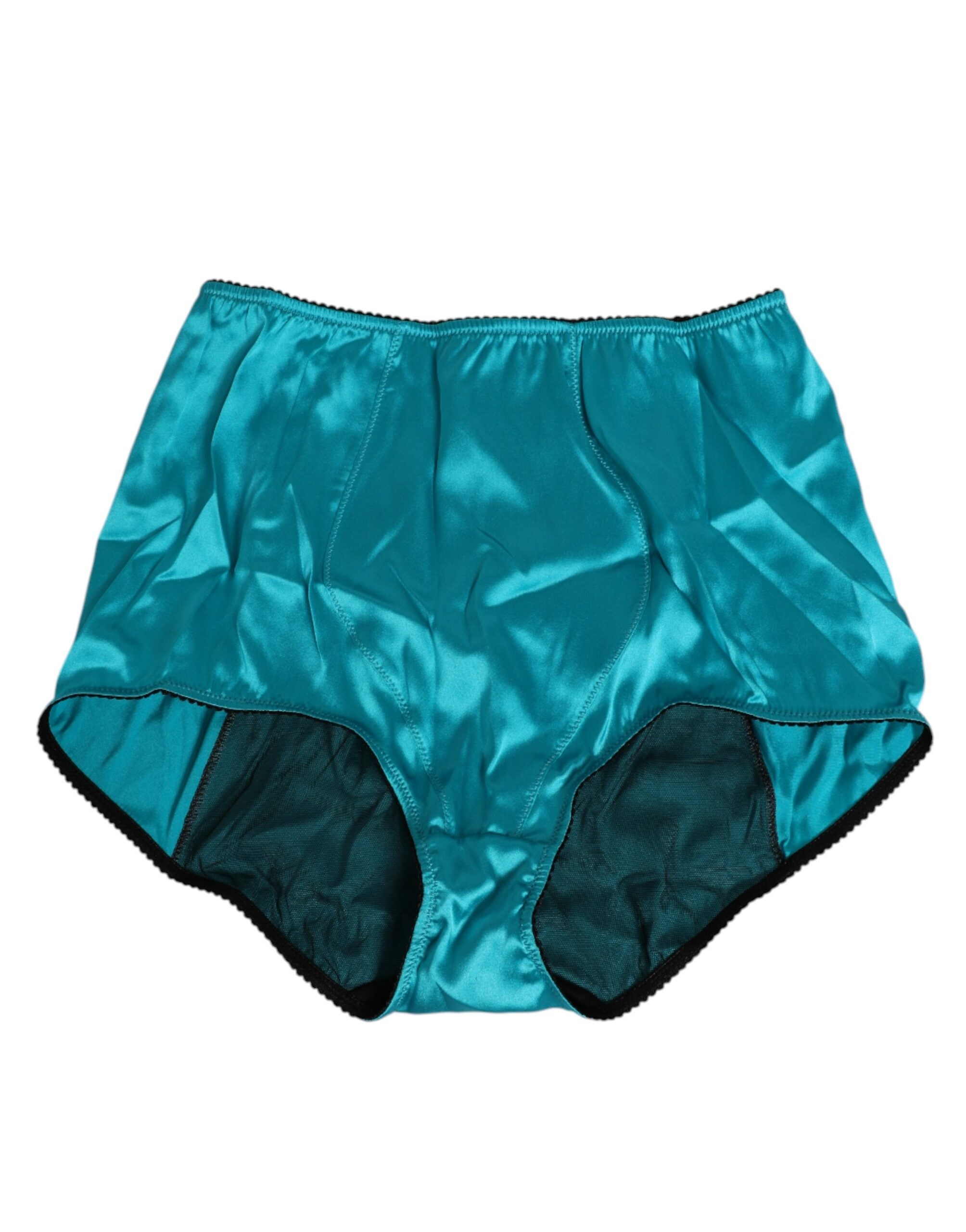 Satin High-Waist Brief — Green