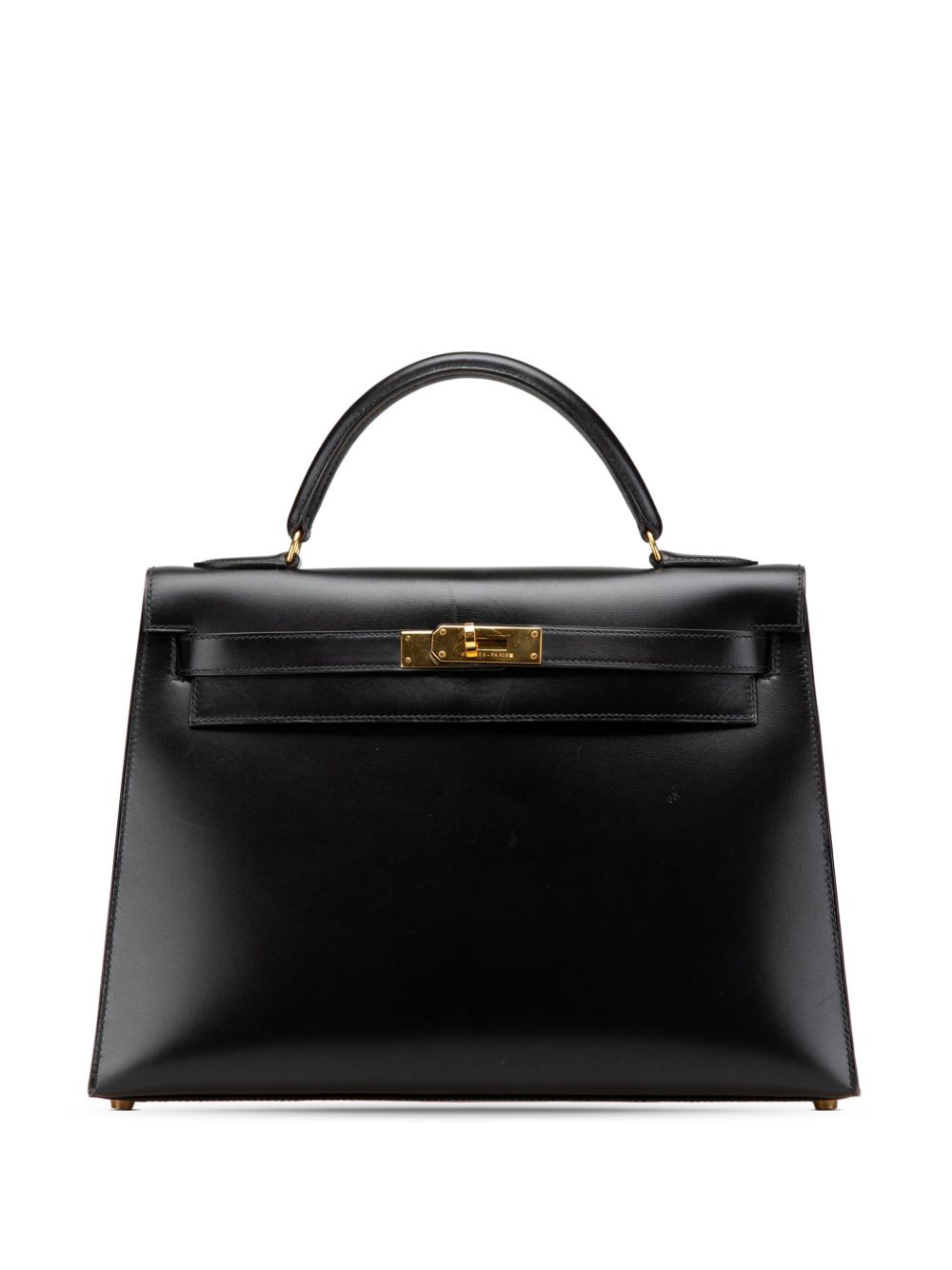 1991 Box Calf Kelly Sellier 32 satchel - Black