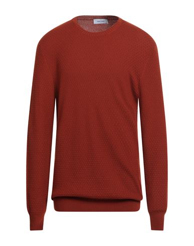 Man Sweater Rust Size 46 Virgin Wool