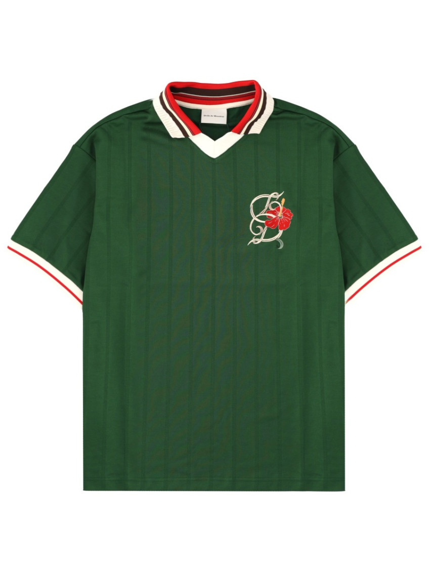 Drôle De Monsieur - hibiscus polo shirt contrast trim neckline