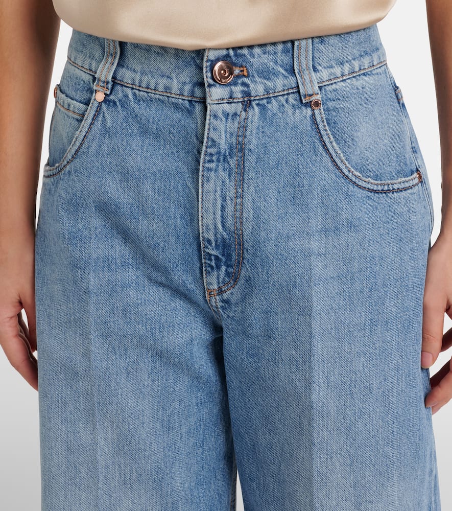 Logo wide-leg jeans