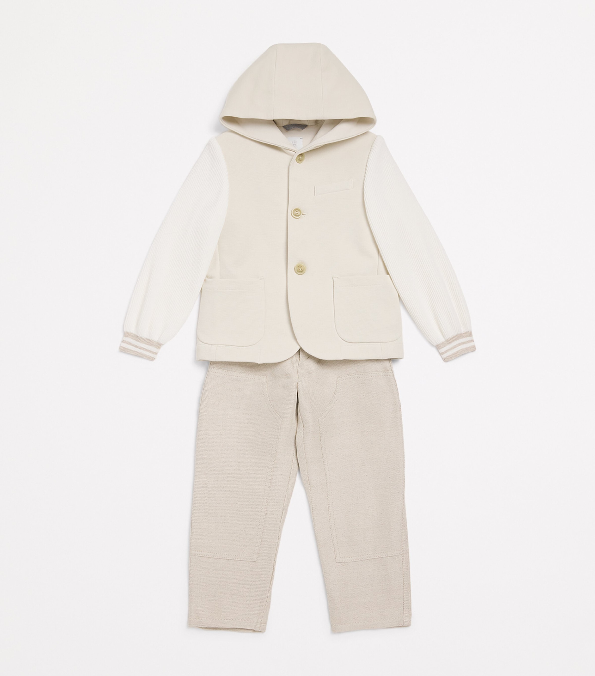 Eleventy Kids 남성 Hooded Contrast Suit Jacket 000000000007717067