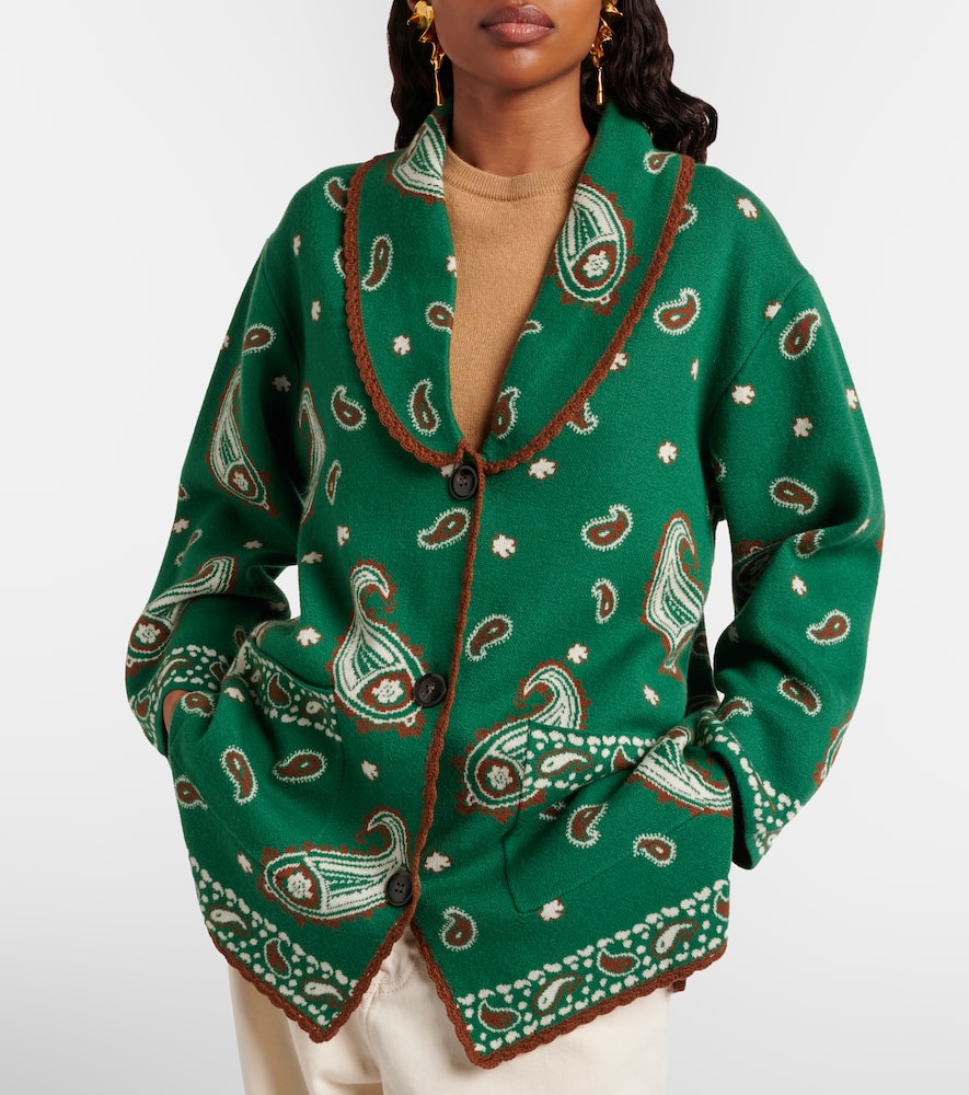 Morla paisley wool and cotton cardigan
