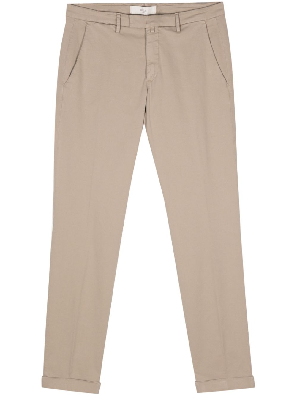 Twill tapered-leg trousers - Neutrals