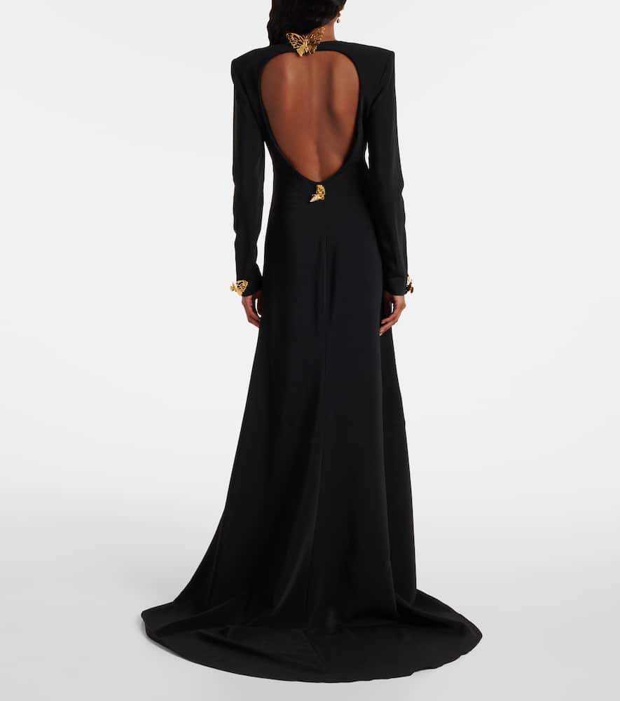 Open-back gown