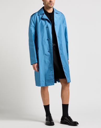 Man Overcoat & Trench Coat Pastel blue