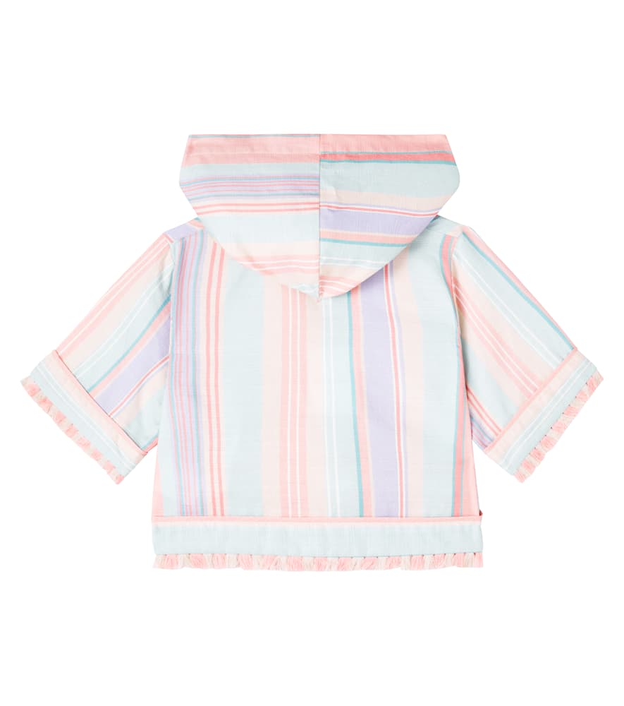 Cascadian striped hooded top