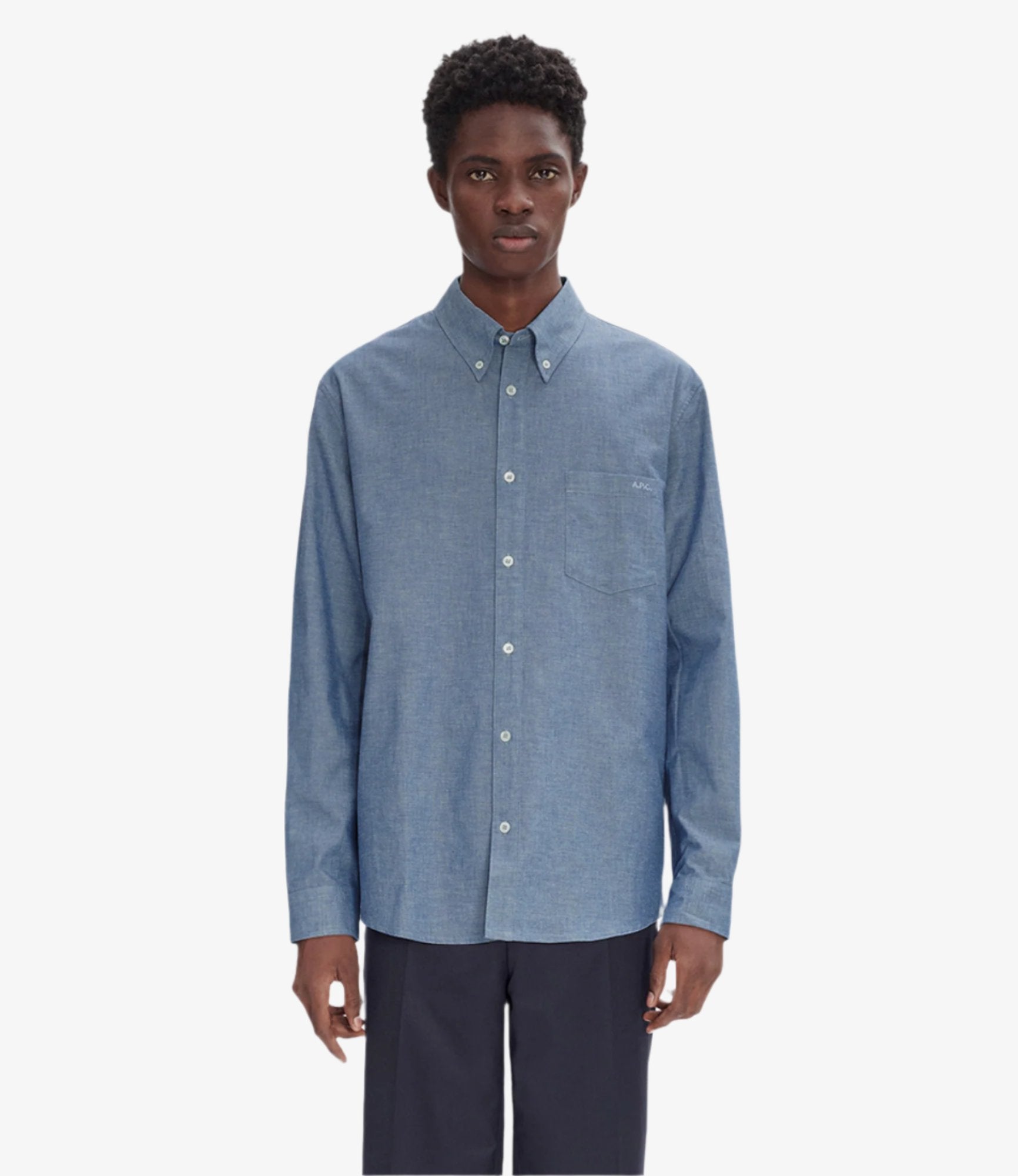 Edouard Brodé shirt Indigo