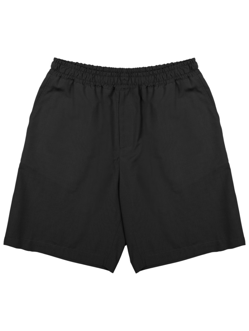 Black Solid Shorts