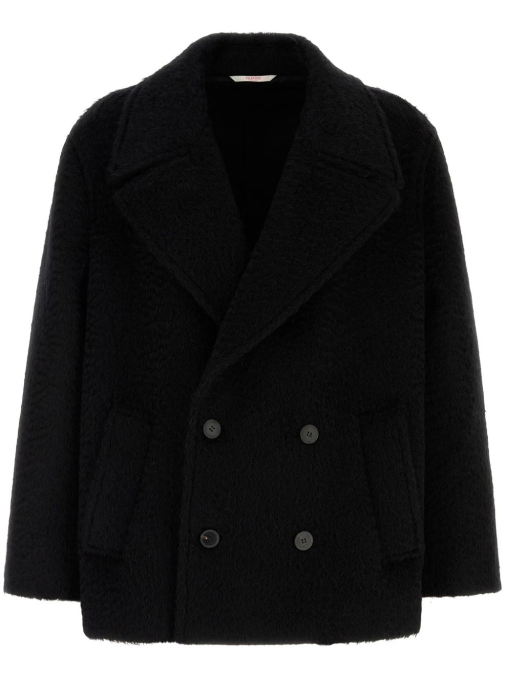 Double breasted long sleeve jacket - Black