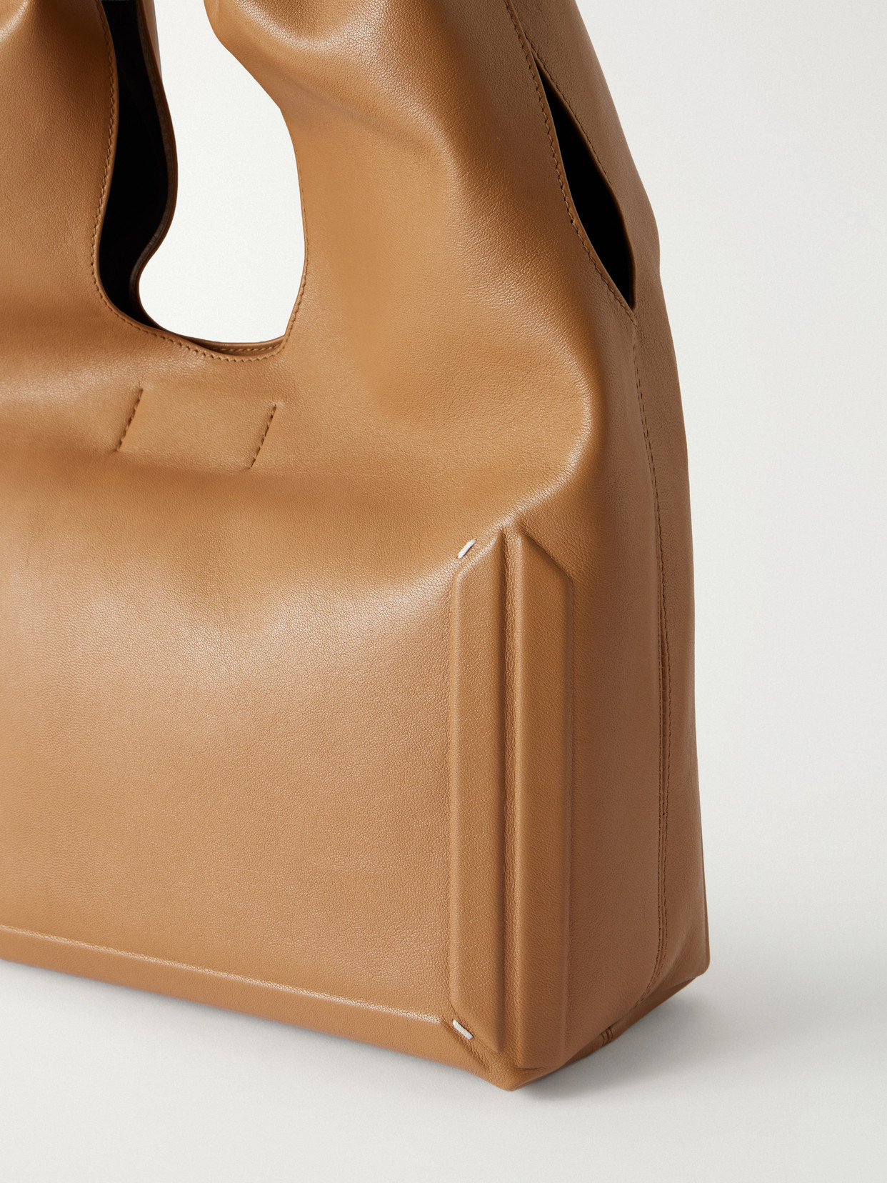 Box Medium Leather Shoulder Bag - Brown