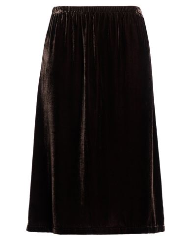 Woman Midi skirt Chocolate brown Size 6 Viscose, Silk